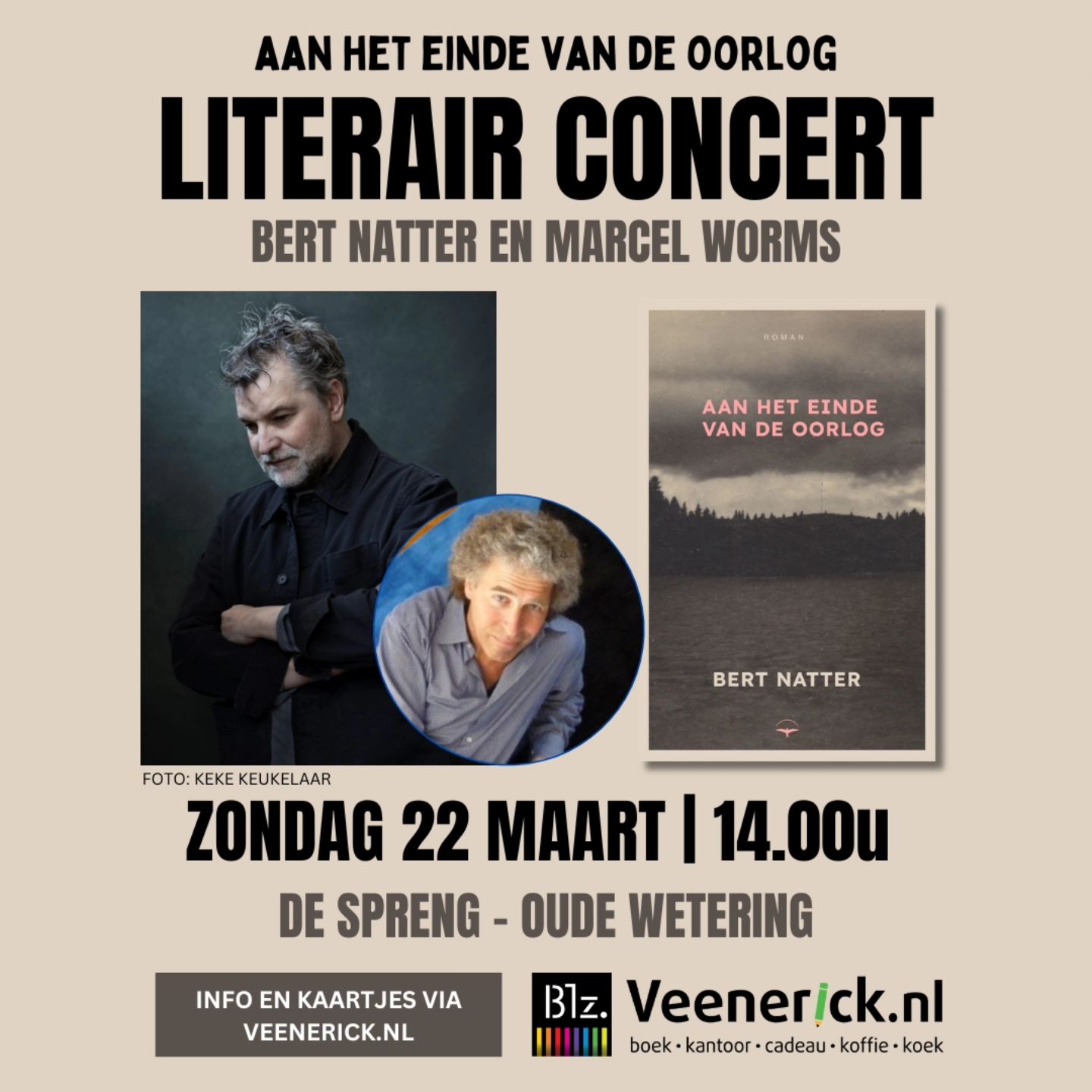 Literair concert met Bert Natter en Marcel Worms