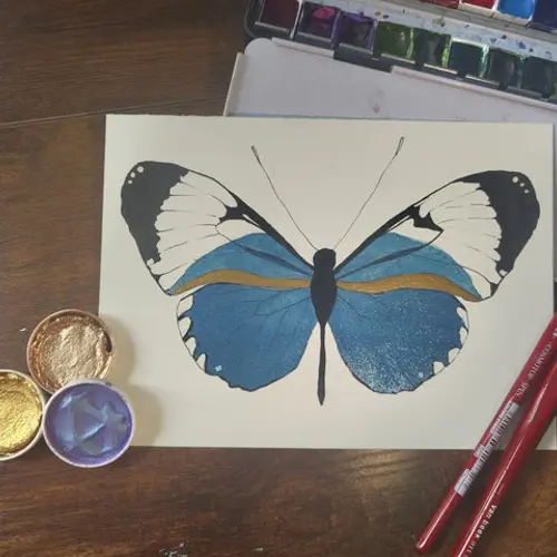 Methalic aquarel workshop