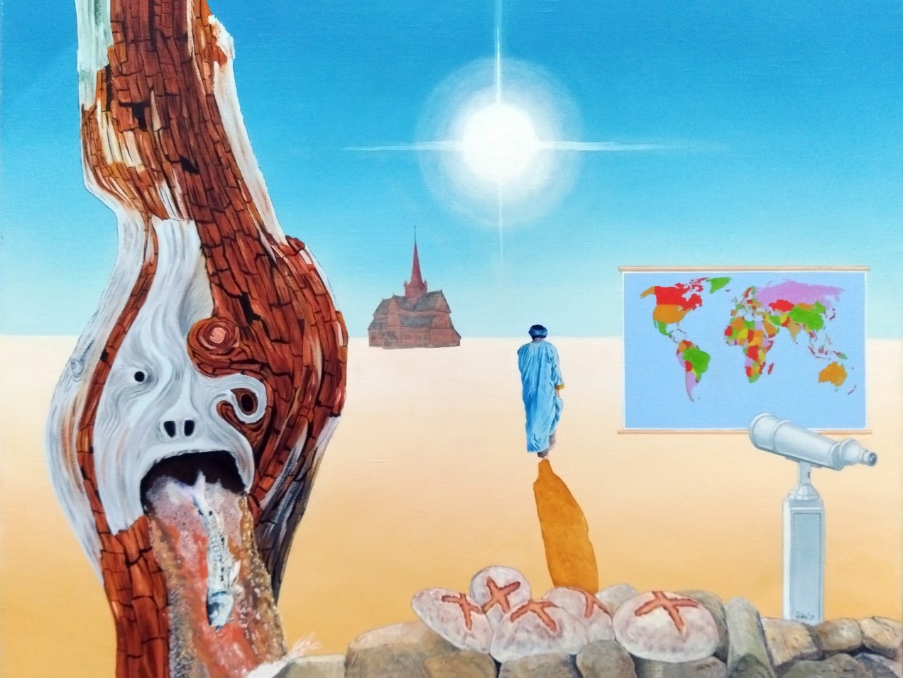 Schilderij bespreking van  Feike de Vries